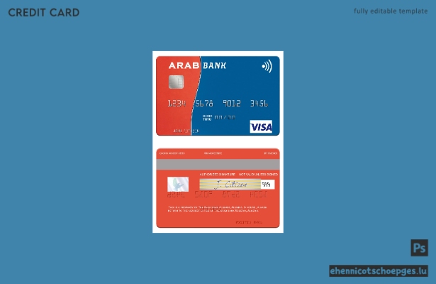 Beispielansicht der algerischen Visa-Karte der Arab Bank Algeria